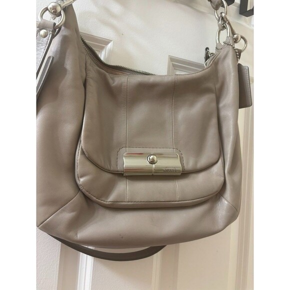 Y2K COACH 16808 KRISTIN Convertible Leather  Hobo Bag/purse Taupe/Gray - Picture 2 of 13